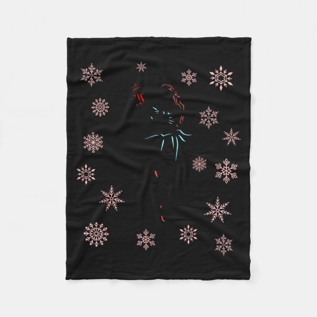 The Nutcracker Ballet And Clara Ballerina Christma Fleece Blanket (Front)
