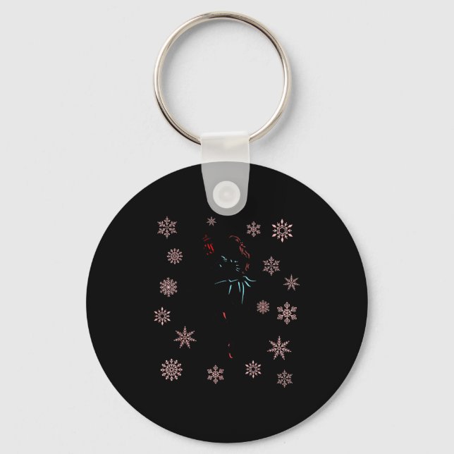 The Nutcracker Ballet And Clara Ballerina Christma Key Ring (Front)