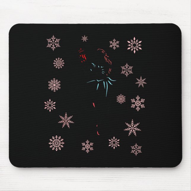 The Nutcracker Ballet And Clara Ballerina Christma Mouse Mat (Front)