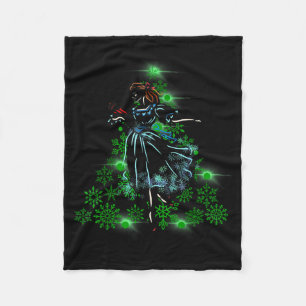 The Nutcracker Ballet And Clara Marie Christmas Tr Fleece Blanket