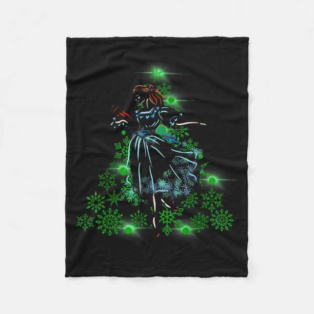 The Nutcracker Ballet And Clara Marie Christmas Tr Fleece Blanket (Front)