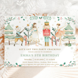 The Nutcracker Ballet Christmas Birthday Party  Invitation