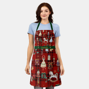 The Nutcracker Ballet Festive Christmas Baking Red Apron