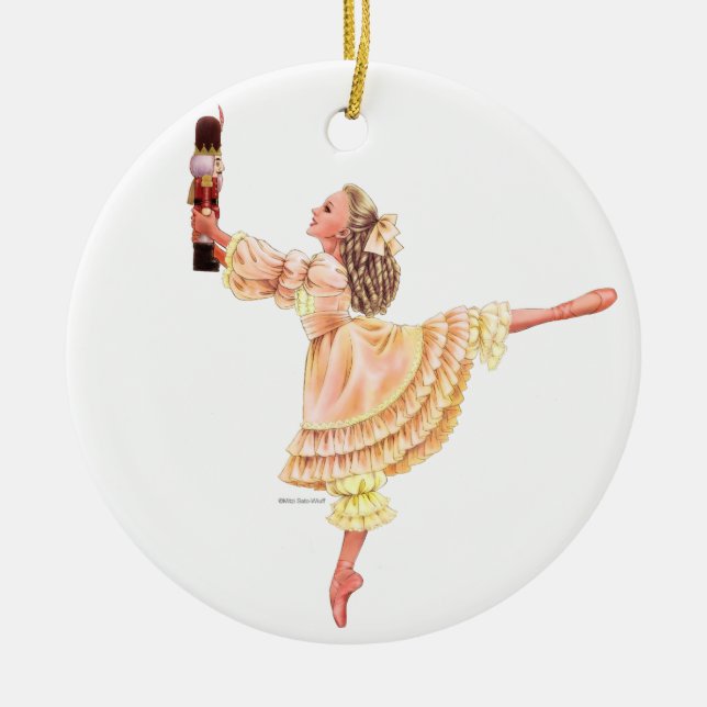 The Nutcracker Ballet Keepsake Ornament with Clara (Front)