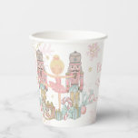 The Nutcracker Ballet Pastel Blush Pink Christmas Paper Cups<br><div class="desc">Enchant your guests with our Nutcracker-themed paper cups, perfect for a girl's 1st birthday party or a Winter Onederland celebration. Featuring whimsical Christmas ballet patterns and soft pastel pink hues, these cups add a touch of magic to any event. Ideal for birthday parties and festive gatherings, they bring the charm...</div>