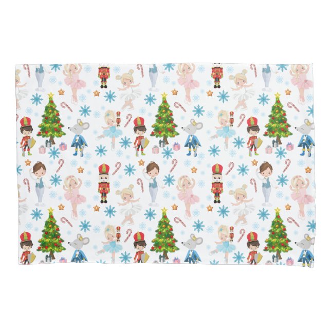 The Nutcracker Characters Clara Winter Christmas Pillowcase (Front)