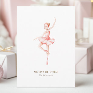 The Nutcracker Christmas Ballerina Watercolor Invitation