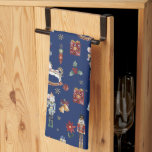 The Nutcracker Christmas Ballet Vintage Navy Blue Tea Towel<br><div class="desc">The Nutcracker Christmas Ballet Vintage Kitchen Towel.  Perfect Kris Kringle present.  Matching items available in store! https://www.zazzle.com/collections/119667271404904397</div>