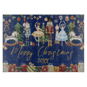 The Nutcracker Christmas Ballet Vintage Watercolor Cutting Board