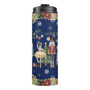 The Nutcracker Christmas Ballet Vintage Watercolor Thermal Tumbler