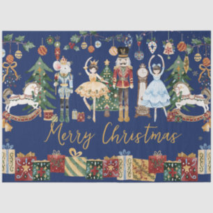 The Nutcracker Christmas Ballet Vintage Watercolor Tissue Paper