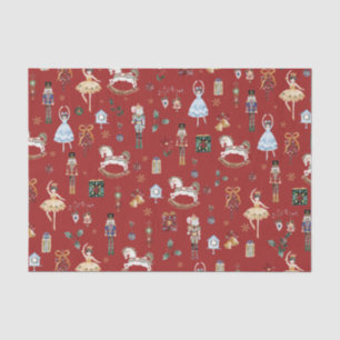 The Nutcracker Christmas Ballet Vintage Watercolor Tissue Paper