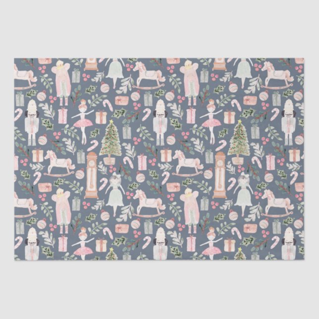 The nutcracker Christmas holiday Tissue Paper (Front)
