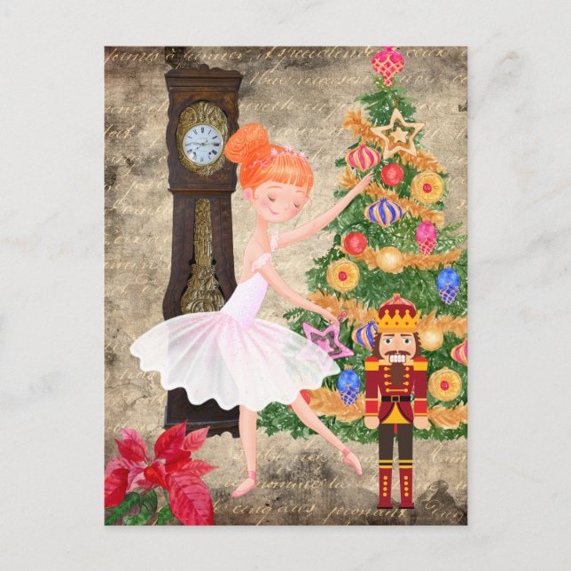 The Nutcracker Clara Act I Christmas Eve Holiday Postcard (Front)