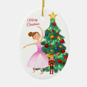 The Nutcracker Clara and The Nutcracker Christmas Ceramic Tree Decoration