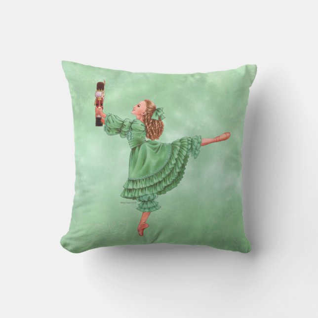 The Nutcracker Clara Pillow Green (Front)