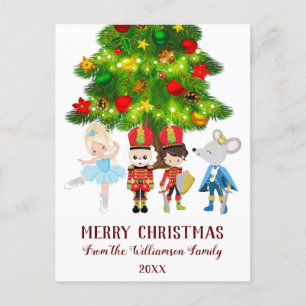 The Nutcracker, Clara, Soldier and Mouse King Holiday Postcard