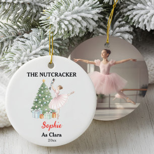 The Nutcracker Custom Name & Photo Ballet Keepsake Ceramic Tree Decoration