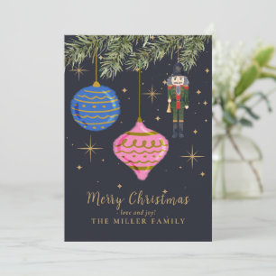 The Nutcracker Flat Navy Holiday Card