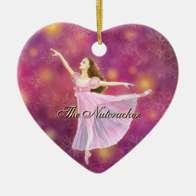 The Nutcracker Heart Ornament with Clara (Front)