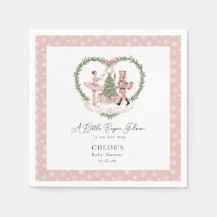 The Nutcracker Little Sugarplum Girl Baby Shower Napkin