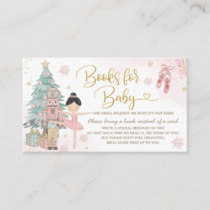 The Nutcracker Pink Baby Shower Books for Baby Enclosure Card