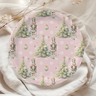 The Nutcracker pink Winter Onederland birthday Paper Plate