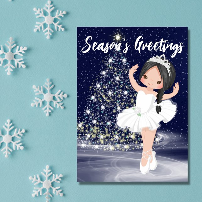 The Nutcracker Snow Queen Ballerina Christmas Holiday Card (Creator Uploaded)