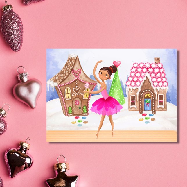 The Nutcracker Sugar Plum Fairy Ballet Christmas Holiday Card (Creator Uploaded)
