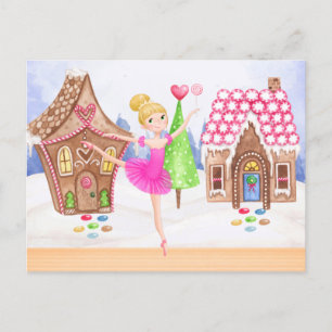 The Nutcracker Sugar Plum Fairy Ballet Christmas Holiday Postcard