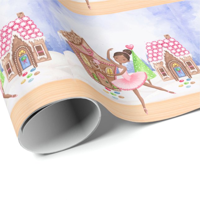 The Nutcracker Sugar Plum Fairy Ballet Christmas Wrapping Paper (Roll Corner)