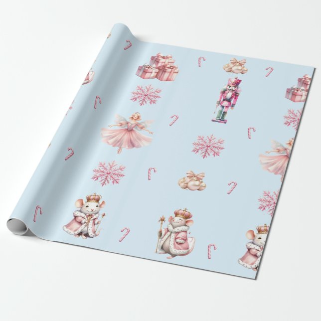 The Nutcracker Suite Christmas Ballet Dance  Wrapping Paper (Unrolled)