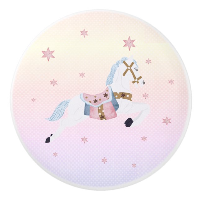 The Nutcracker Suite - Horse Ceramic Knob (Front)