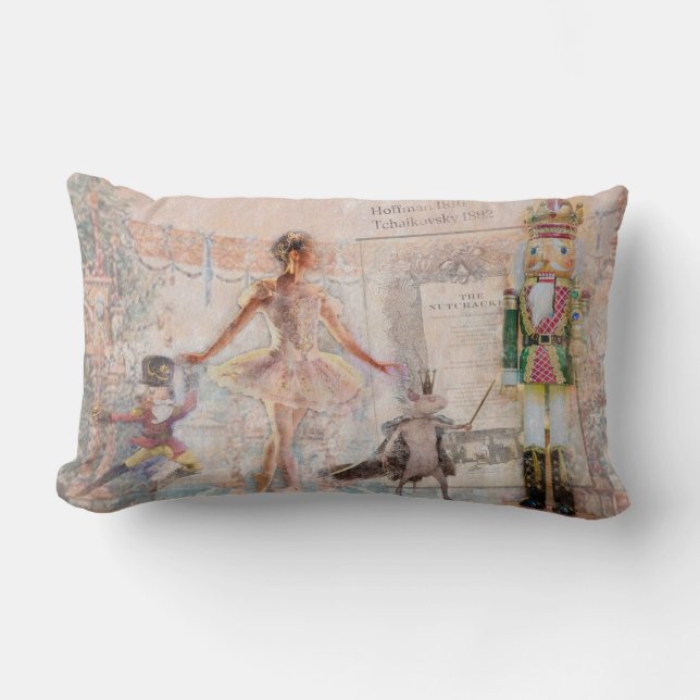 "The Nutcracker" Vintage Lumbar Cushion (Front)