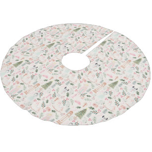 The Nutcracker watercolor holiday Brushed Polyeste Polyester Tree Skirt