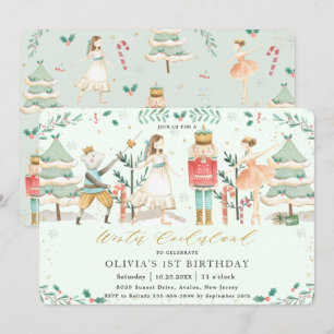 The Nutcracker Winter Onederland 1st Birthday  Inv Invitation