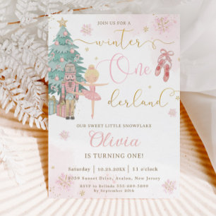 The Nutcracker Winter Onederland 1st Birthday  Invitation