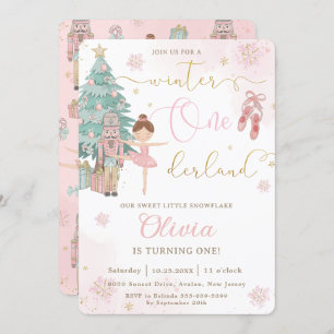 The Nutcracker Winter Onederland 1st Birthday  Invitation