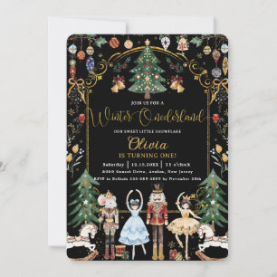 The Nutcracker Winter Onederland 1st Birthday Invitation