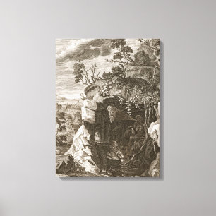 The Nymph Echo Changed into Sound, 1731 (engraving Canvas Print