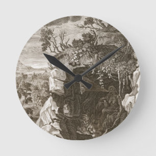 The Nymph Echo Changed into Sound, 1731 (engraving Round Clock