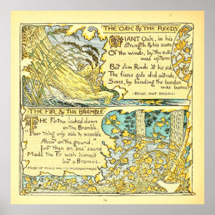 The Oak and the Reeds Walter Crane Poster