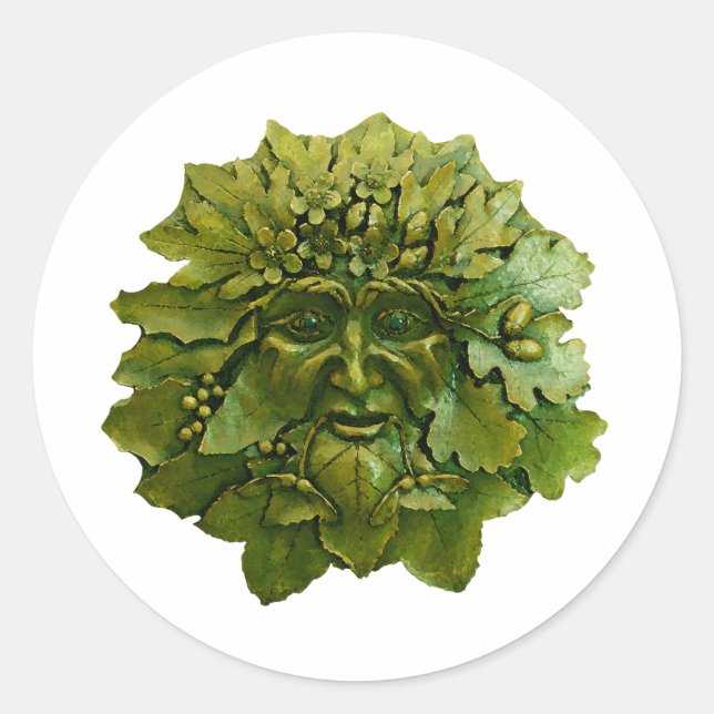 The Oak King Classic Round Sticker (Front)