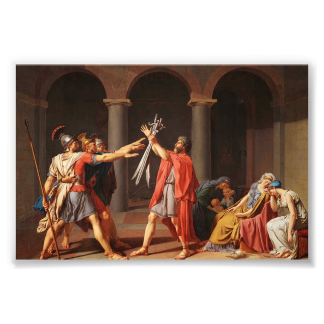 The Oath of the Horatii by Jacques-Louis David Photo Print (Front)