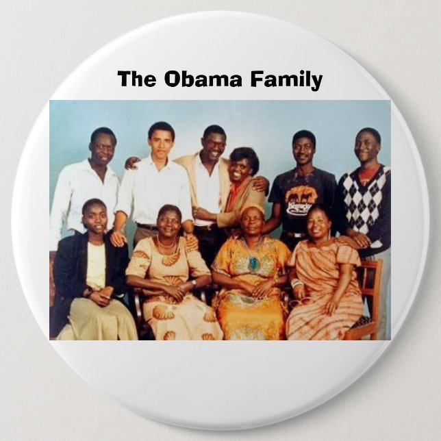 The Obama Family 6 Cm Round Badge (Front)