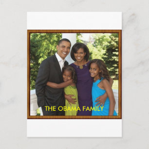 THE OBAMA FAMILY POSTCARD