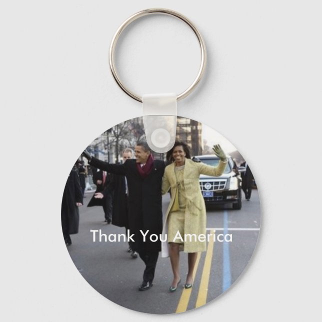 the obamas, Thank You America Key Ring (Front)