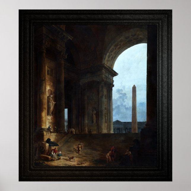 The Obelisk by Hubert Robert Poster (Front)