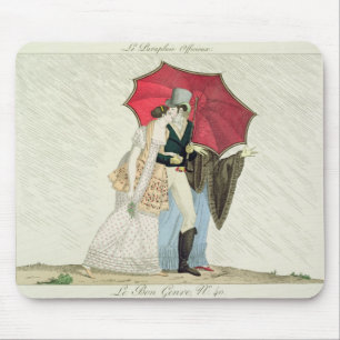 The Obliging Umbrella, plate 40 from 'Le Bon Genre Mouse Mat