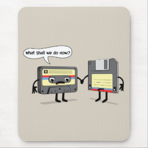 The Obsoletes (Retro Floppy Disc Cassette Tape) Mouse Mat